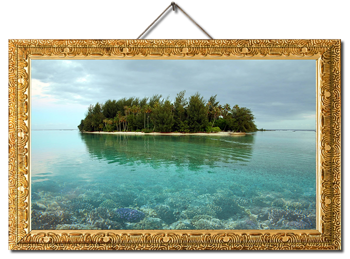 island image in frame