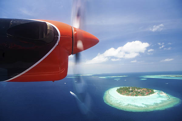 seaplane in the Maldives