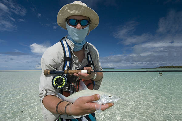 Fishing for bonefish in the Seychelles