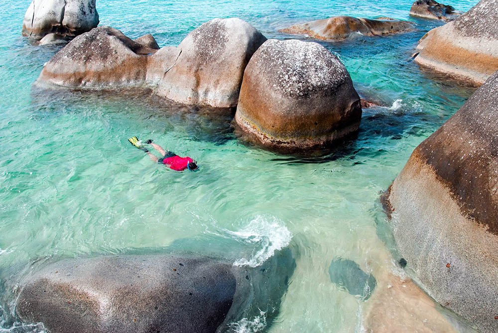 Snorkelling at The Baths on Virgin Gorda in the British Virgin Islands