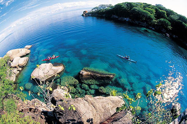 Kayaking on Lake Malawi