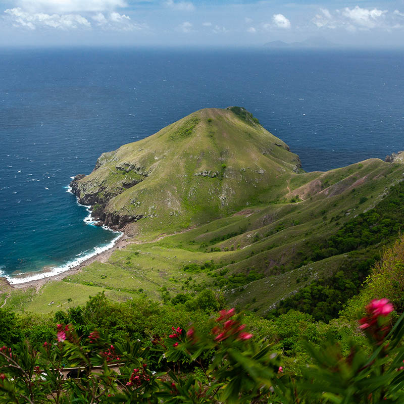 The island of Saba in the Caribbean