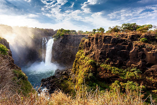 Hiking near Victoria Falls, Zambia