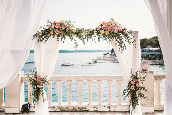 Wedding ceremony arch, Hvar, Croatia