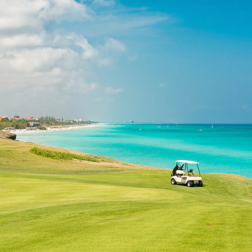 Varadero beach golf course in Cuba