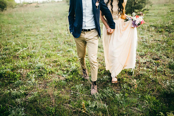 Wedding couple in the forest