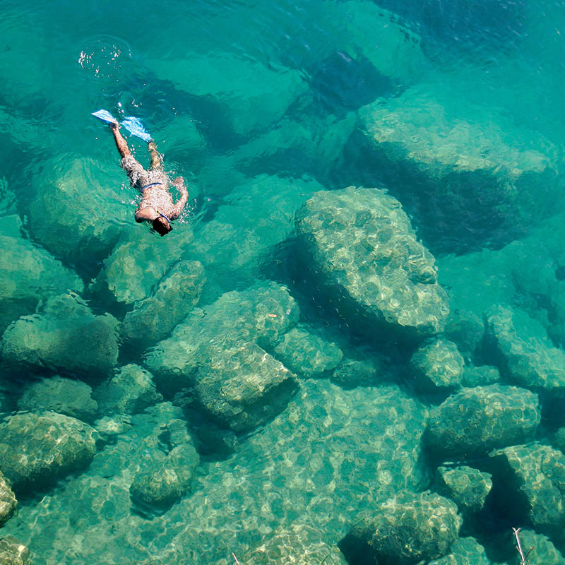 Snorkelling on Lake Malawi