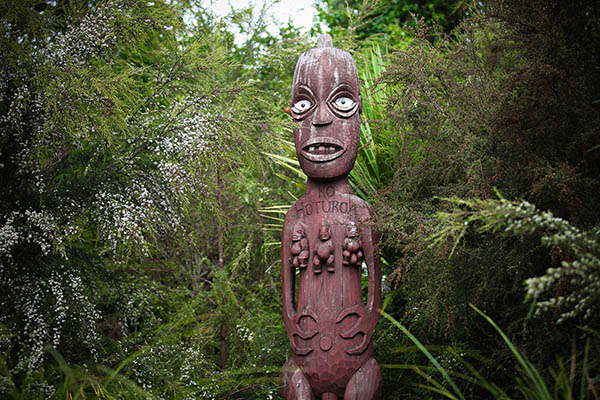 Maori carving in New Zealand