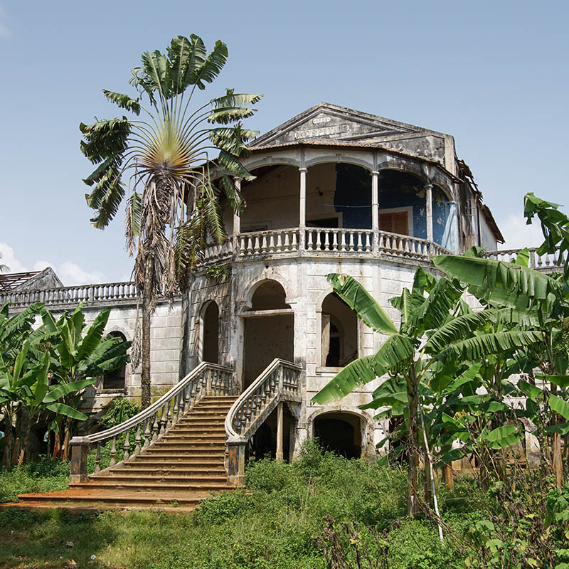 Ruin of the hospital of Roca Agua Ize, Sao Tome, Africa