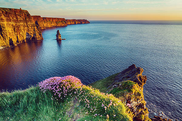 View of the Irish coastline