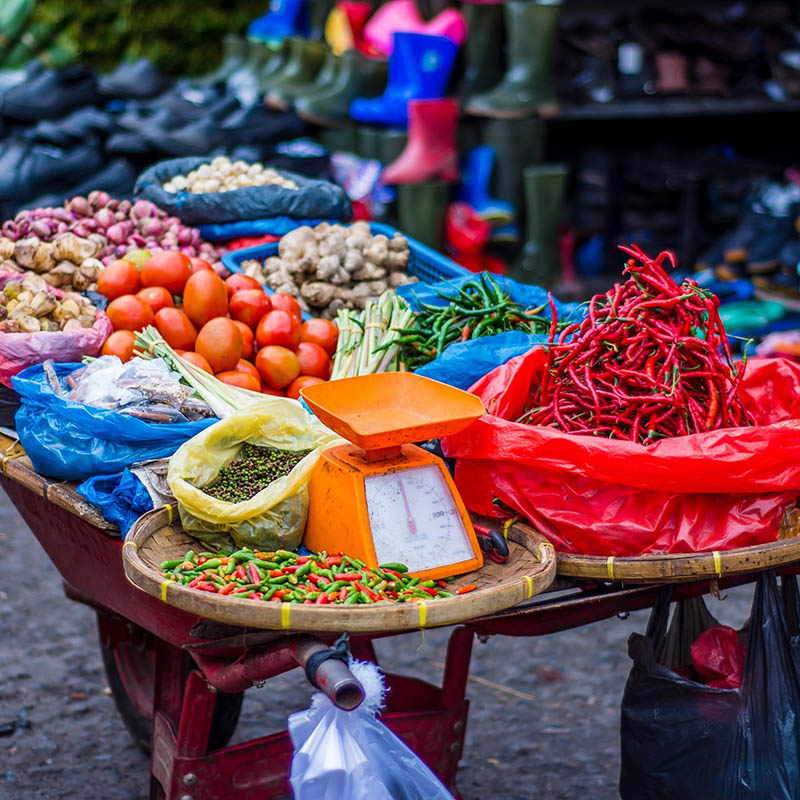 Food market in Sumatra