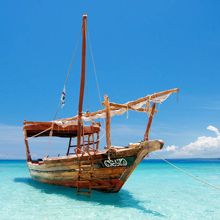 Traditional boat in Mozambique