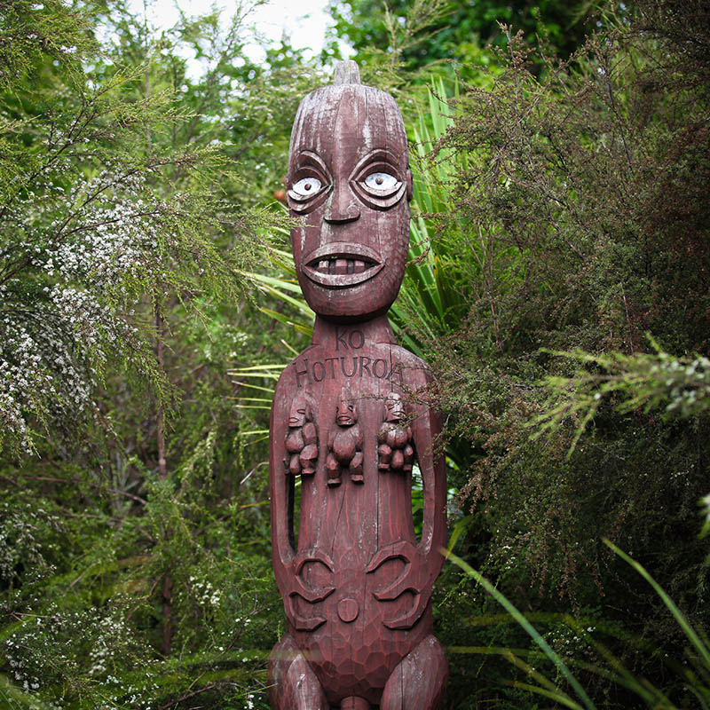 Maori carving in New Zealand