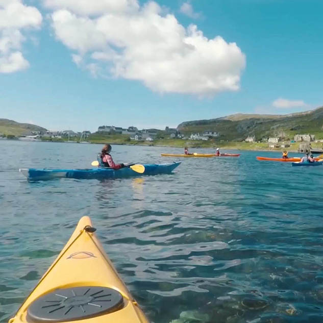 Kayaking around Kisimul Castle, Barra, Outer Hebrides