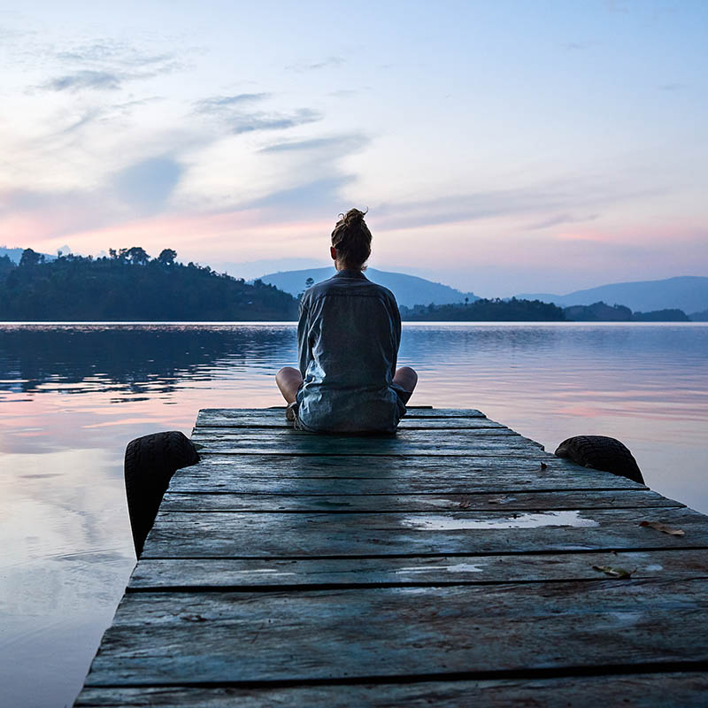 Yoga on Lake Bunyonyi, Uganda