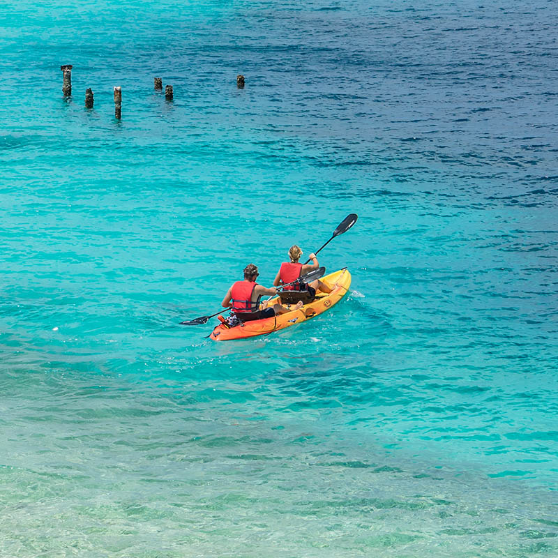 Kayaking in Directors Bay, Curaçao