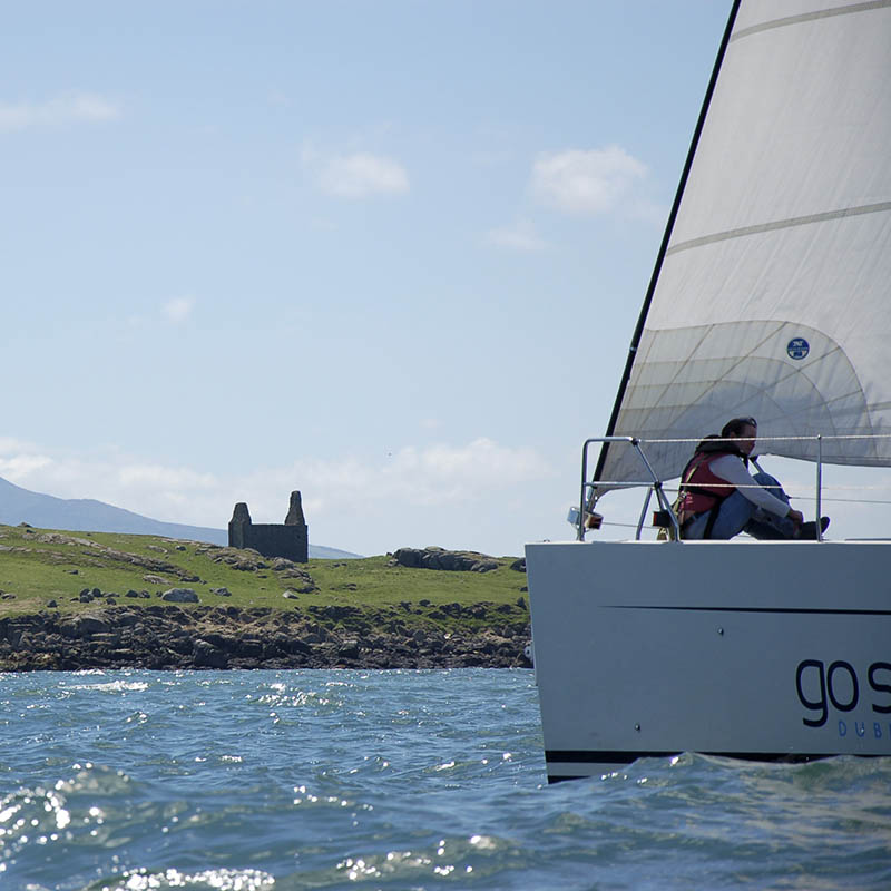 Sailing past Dalkey Island, Dublin Bay, Co. Dublin