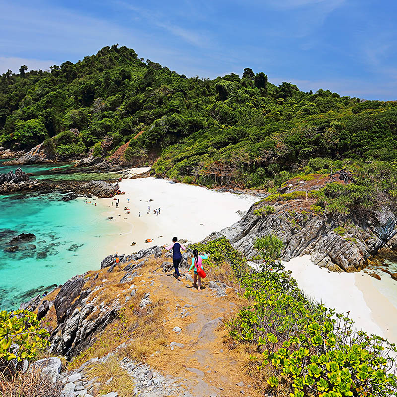 Hiking on Cockburn Island in Myanmar