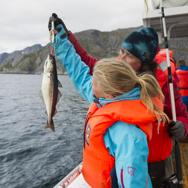 Fishing trip at sea in Lofoten