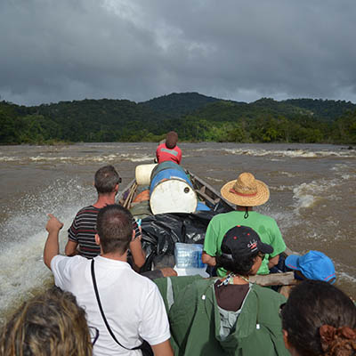 Boat trip on the Maroni River in French Guiana