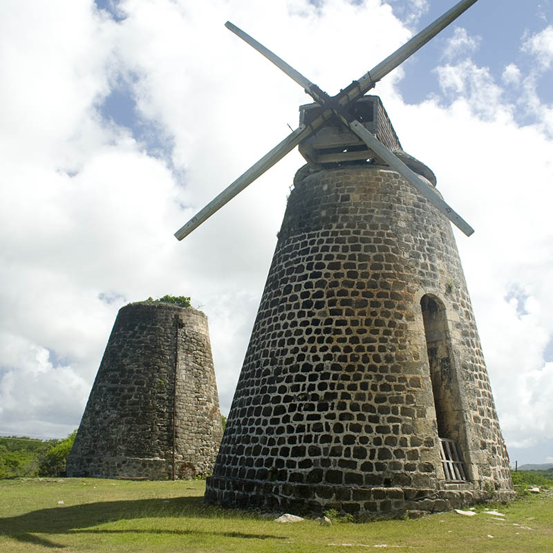 Sugar mills on Antigua