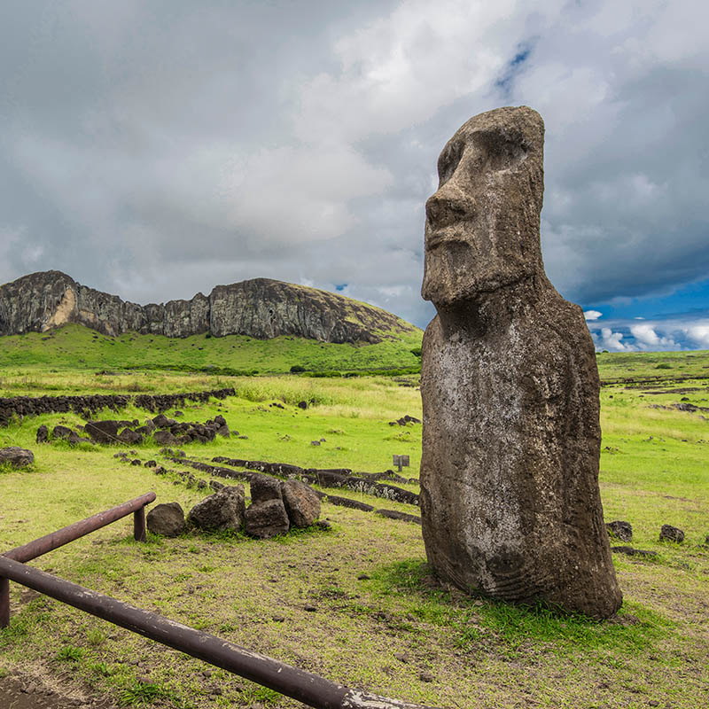 Moai statue on Easter Island, Chile