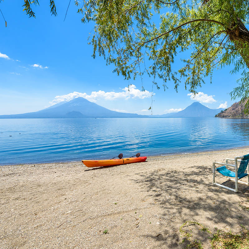 Kayaking on Lake Atitlan, Panajachel, Guatemala