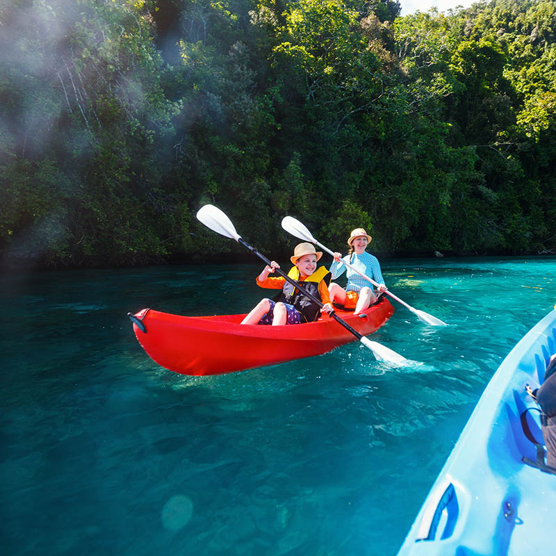 Kayaking in Palau's Rock Islands, Micronesia