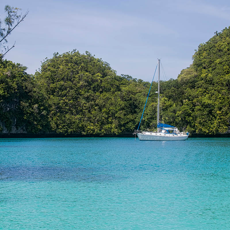 Sailing in Micronesia's Rock Islands