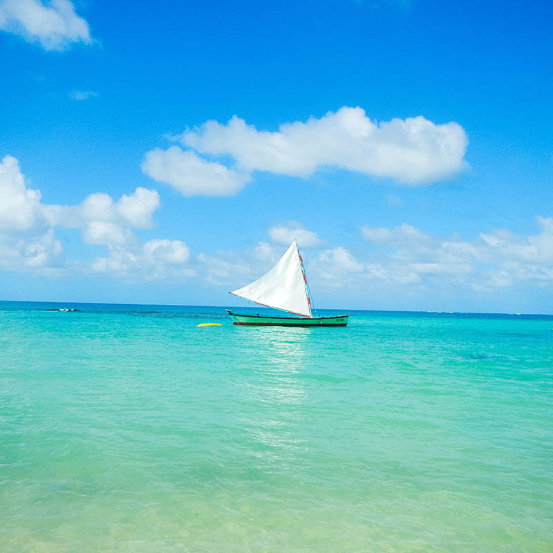 floating on the sea next to Little Corn Island, Nicaragua