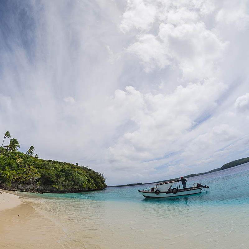 Boat trip to a remote island in Tonga