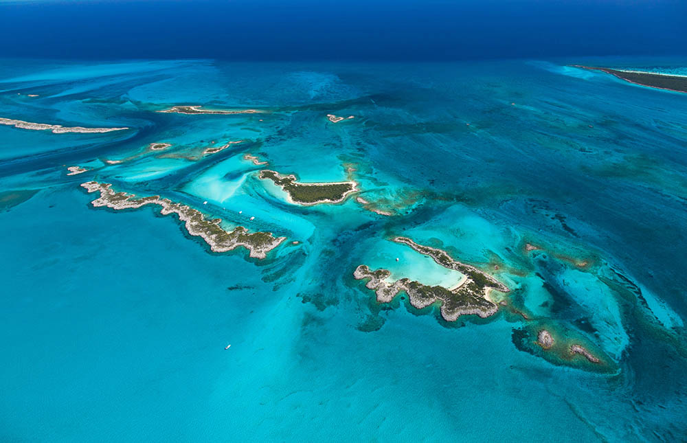 Aerial view, Exuma, Bahamas