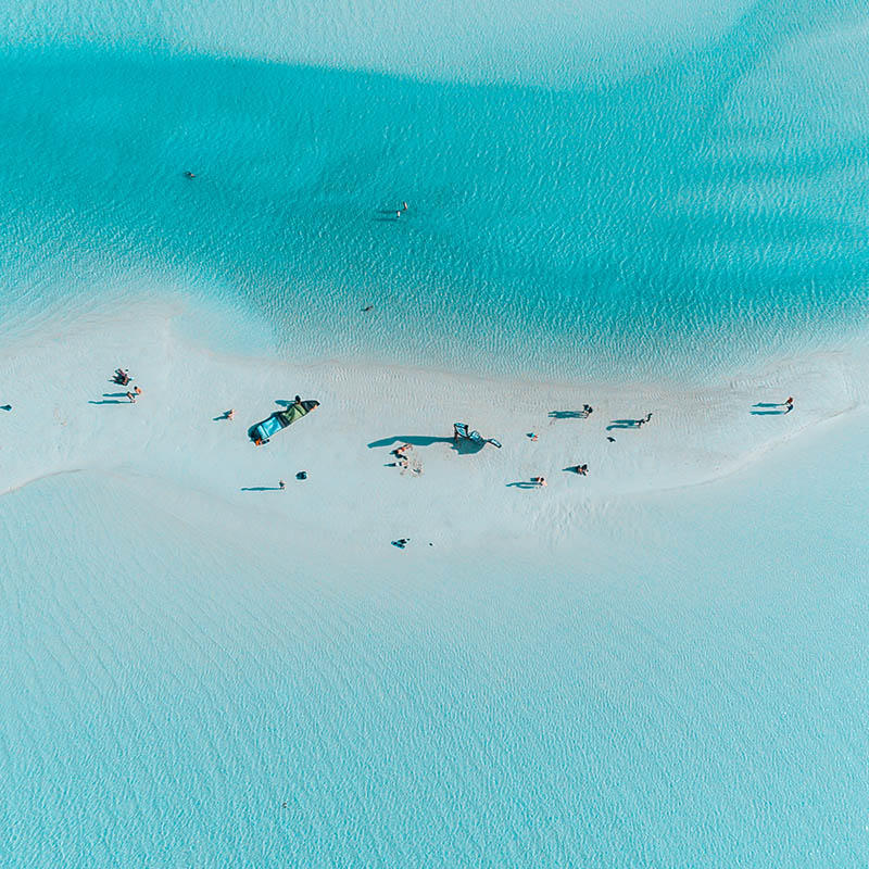 Kite surfing at Jambiani, Zanzibar