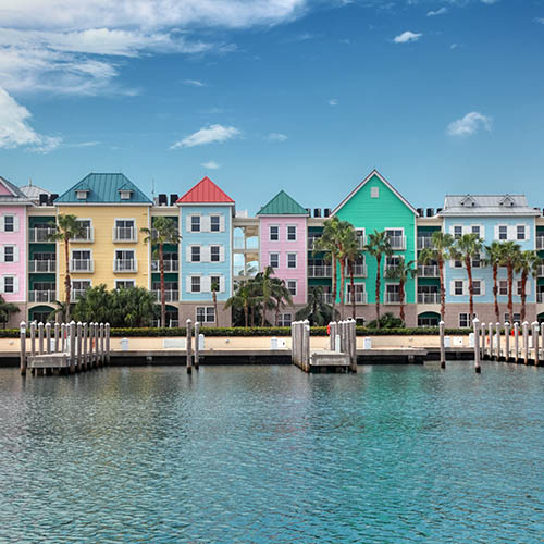 Colorful Condominiums in Nassau Bahamas