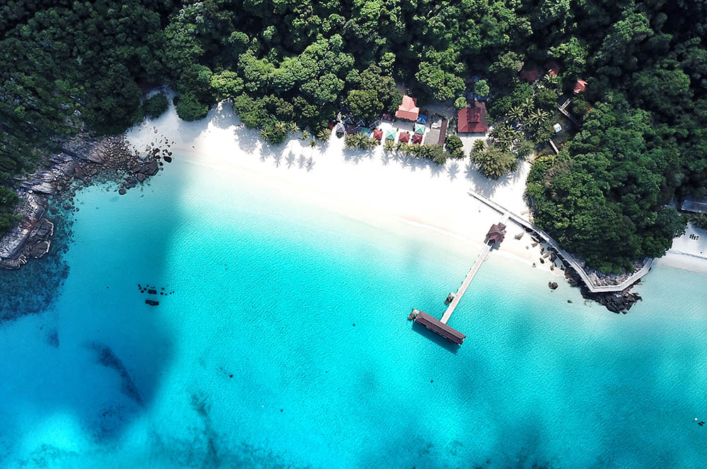 Aerial view of Redang Island, Malaysia