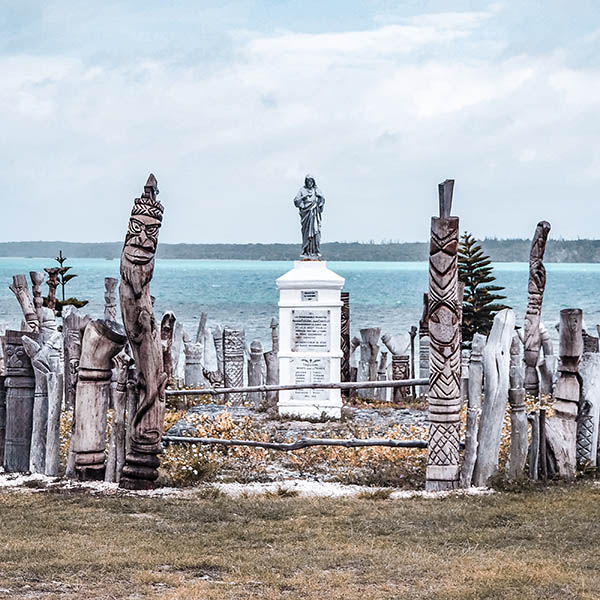 St Maurice Statue on Île des Pins, New Caledonia