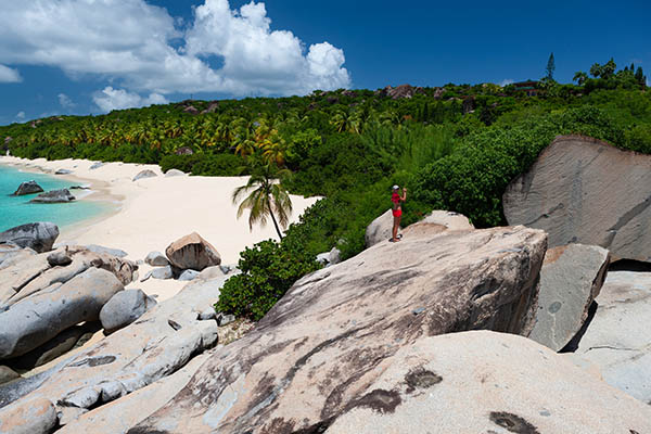 Hiking at Valley Trunk Bay, Virgin Gorda, British Virgin Islands