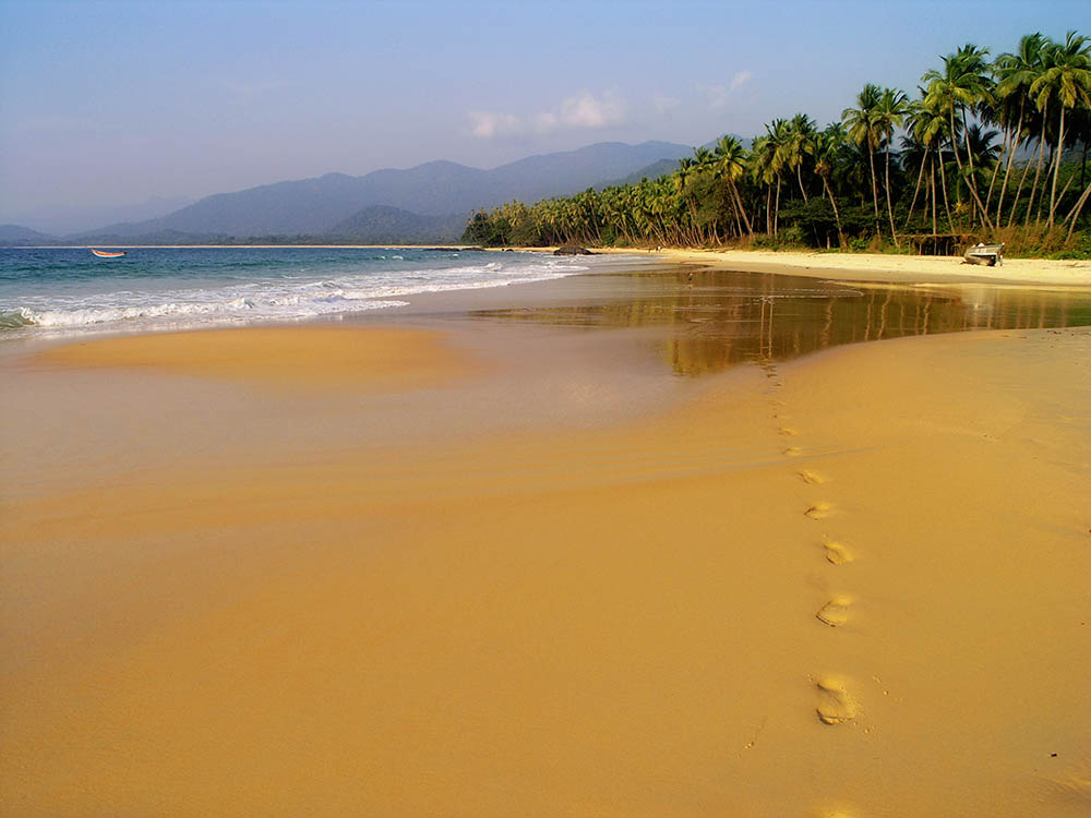 Footprints on Bureh Beach, Sierra Leone