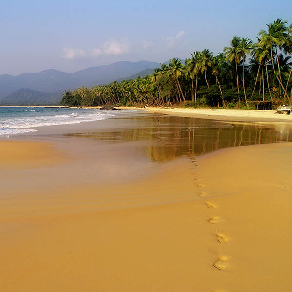 Footprints on Bureh Beach, Sierra Leone