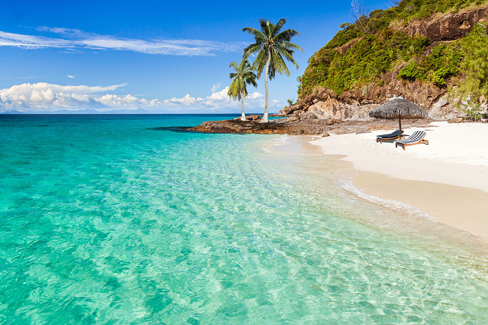 The beach of Tsarabanjina island, Madagascar