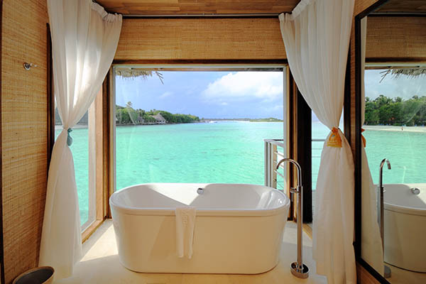 Spa bath in the Maldives