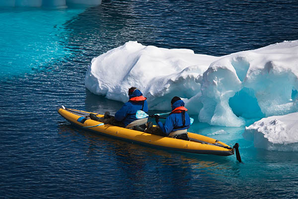 Kayaking in Antartica