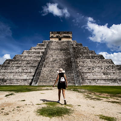 The Mayan pyramid at Chichén Itzá, Mexico