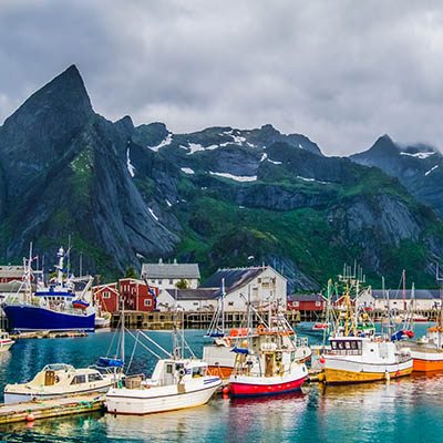 The fishing village of Hamnoy, Reinefjord, Lofoten Islands