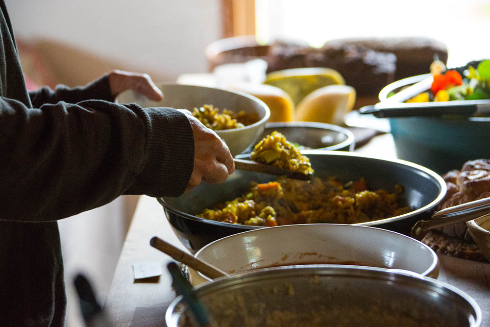 Preparing food at Macalla Farm, Clare Island, Ireland