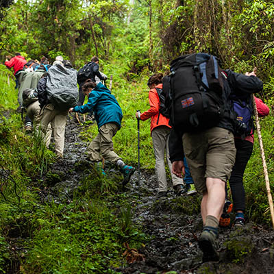 Hiking in Volcanoes National Park